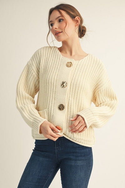 ジャケット・アウター sheller Brilliant bicolor cardigan beige Brilliant bicolor cardigan – shéller / シェリエ
