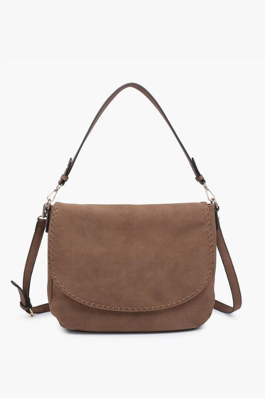 Faux suede shoulder bag deals