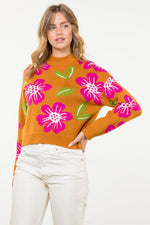 Flower Knit Sweater