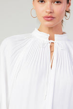 3 Quarter Sleeve Split Neck Blouse