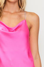 Cowl Neck Cami with Embellished Straps