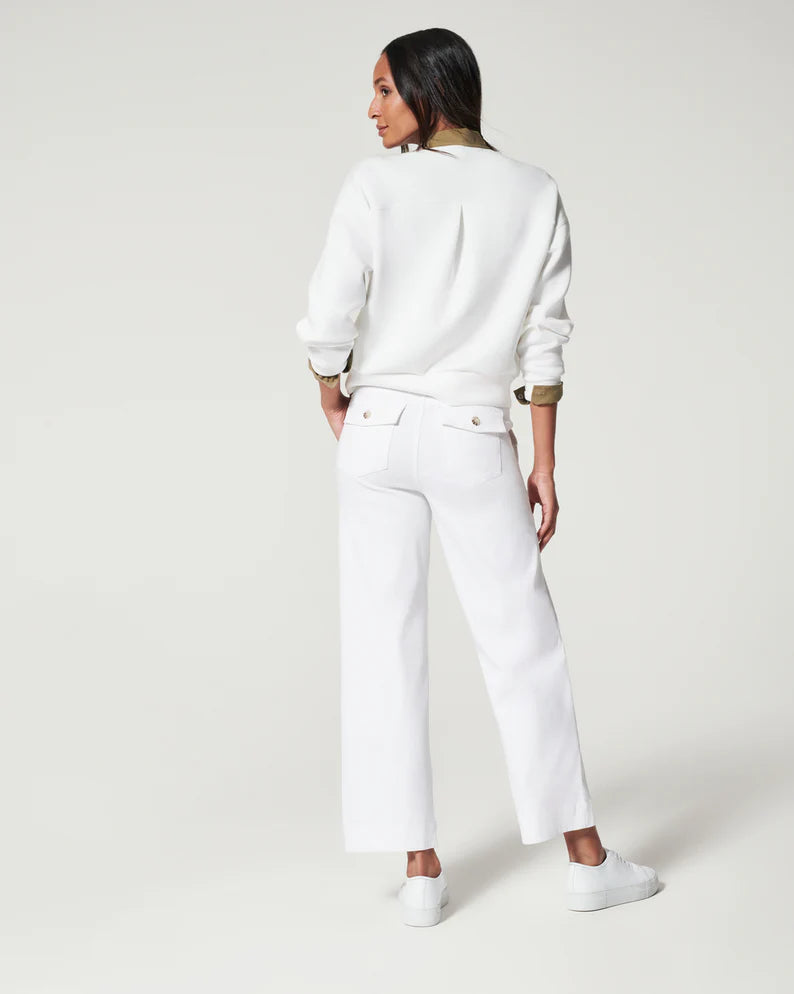 SPANX - Now in bright white, Stretch Twill Wide Leg Pants are ready for  wear all year round. #Spanx Shop our new colors now