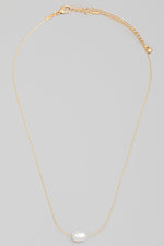 Single Pearl Bead Pendant Necklace