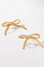 Herringbone Chain Bow Earrings