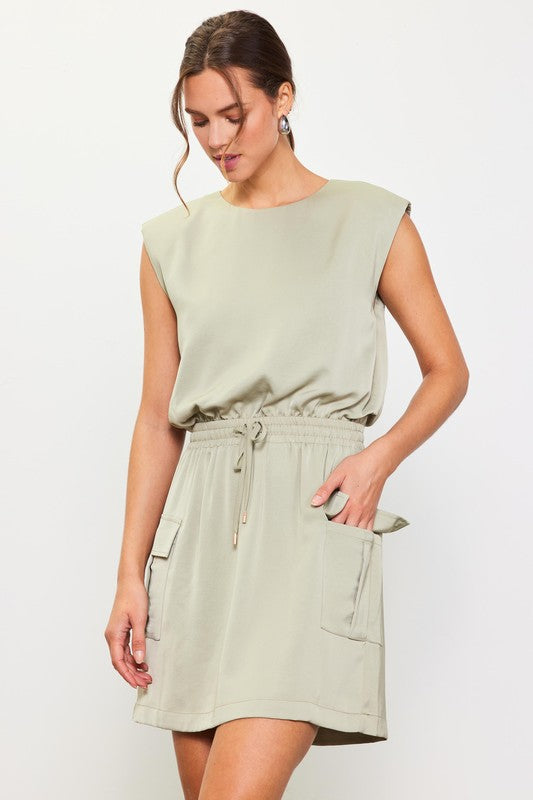 Muscle Tee Cargo Dress