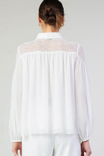 Lace Detail Button Front Blouse