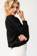 Textured Puff Sleeve Top