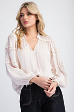 Long Sleeve Ruffle Blouse