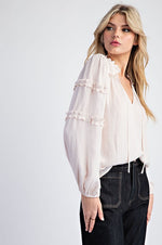 Long Sleeve Ruffle Blouse