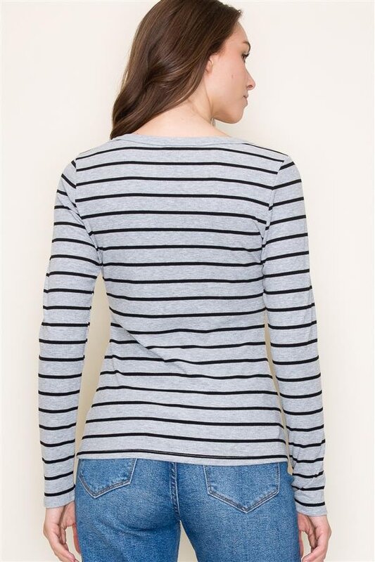 Scoop Neck Striped Top