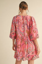 Paisley Pattern Print Dress