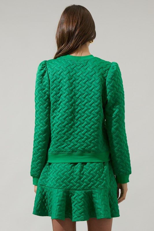 Yulia Quilted Kelia Puff Top