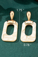 Cutout Acetate Rectangle Drop Earrings