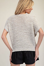 Crochet Short Sleeve Sweater