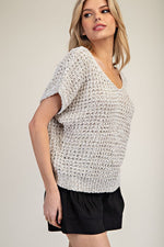 Crochet Short Sleeve Sweater