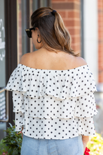 Off the Shoulder Tiered Ruffle Top