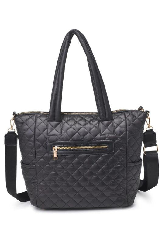 Jayna Quilted Nylon Tote