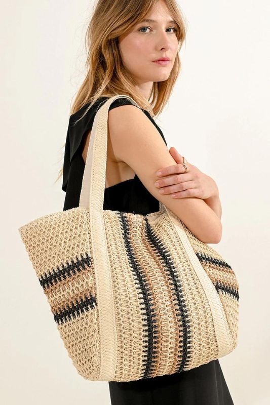 Large Tote with Stripes