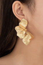 3D Textured Flower Earrings