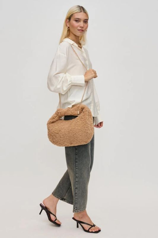 Charlene Sherpa Shearling Shoulder Bag