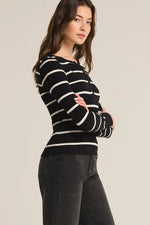 Scarlett Rib Stripe Henley