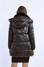 Padded Jacket with Faux Fur