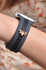 Apple Watch Silicone Band With Bee Charm Stud