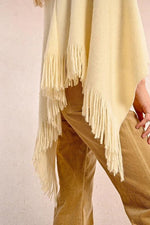 Knit Poncho with Fringe