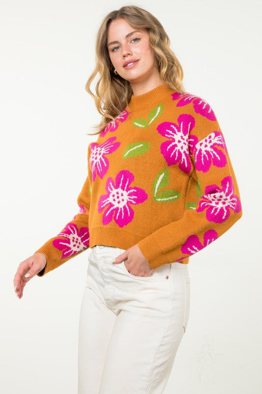 Flower Knit Sweater