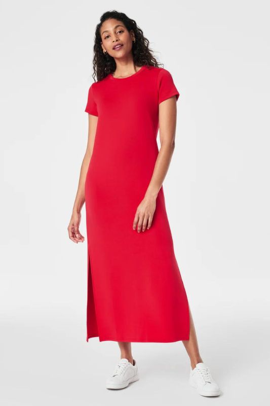 AirEssentials Maxi T Shirt Dress Xs Spanx Red