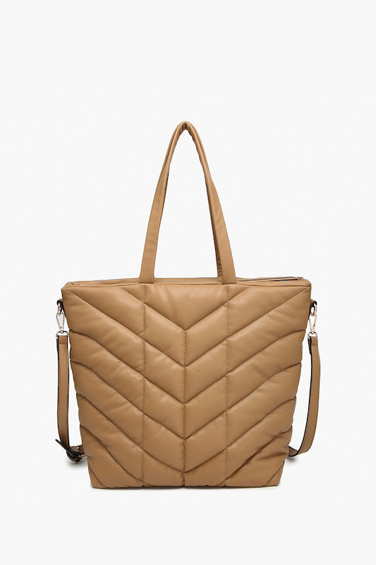 Brinley Quilted Chevron Tote