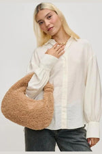 Charlene Sherpa Shearling Shoulder Bag