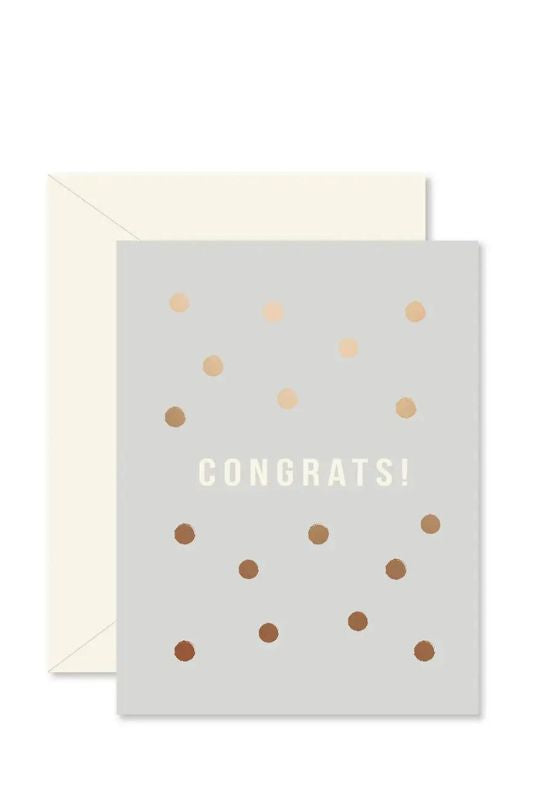 Congrats Copper Dots Greeting Card