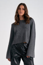 Crew Neck Bell Sleeve Sweater