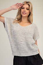 Crochet Short Sleeve Sweater