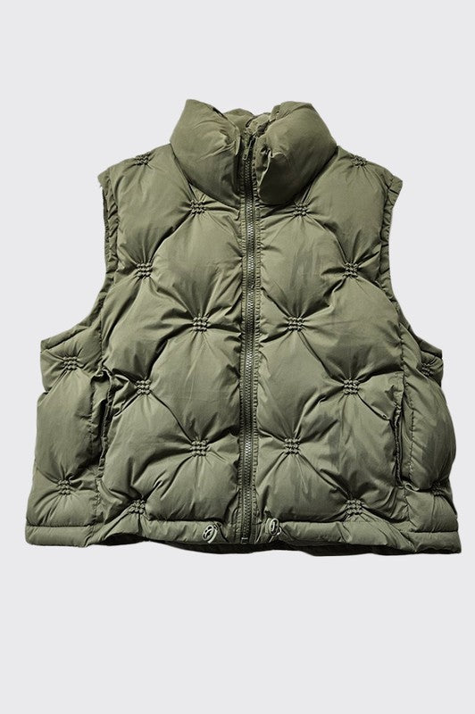 Crop Puffer Vest