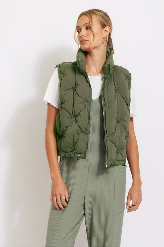 Crop Puffer Vest