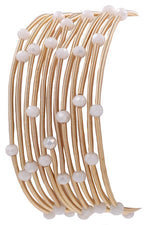 Faceted Bead Stretch Coil Bracelet