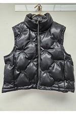 Faux Leather Puff Vest