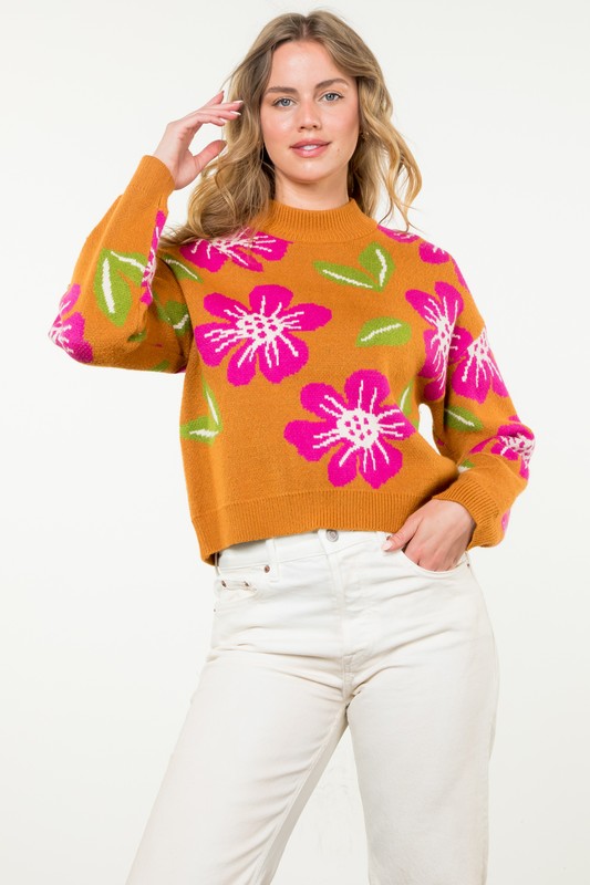 Flower Knit Sweater