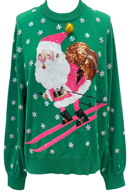 Santa Skiing Sweater