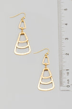 Hammered Shapes Dangle Earrings