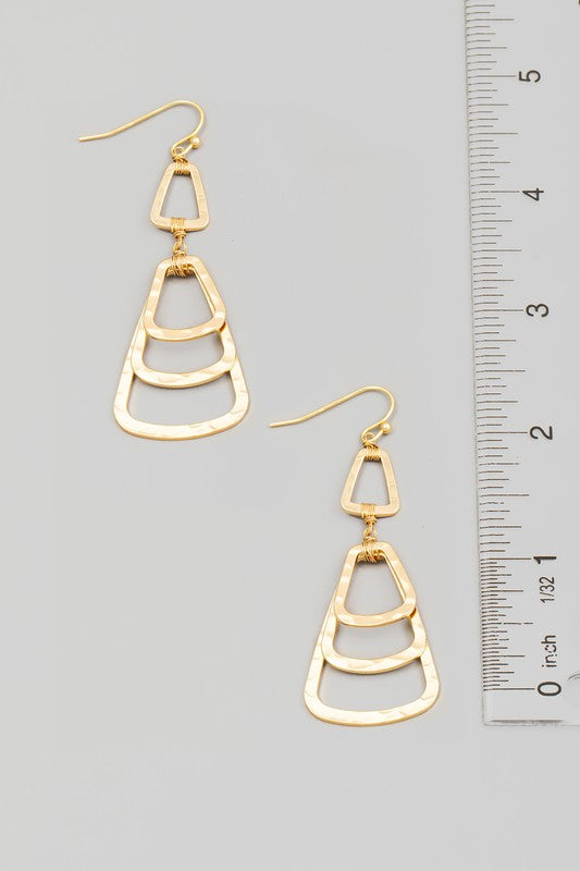 Hammered Shapes Dangle Earrings