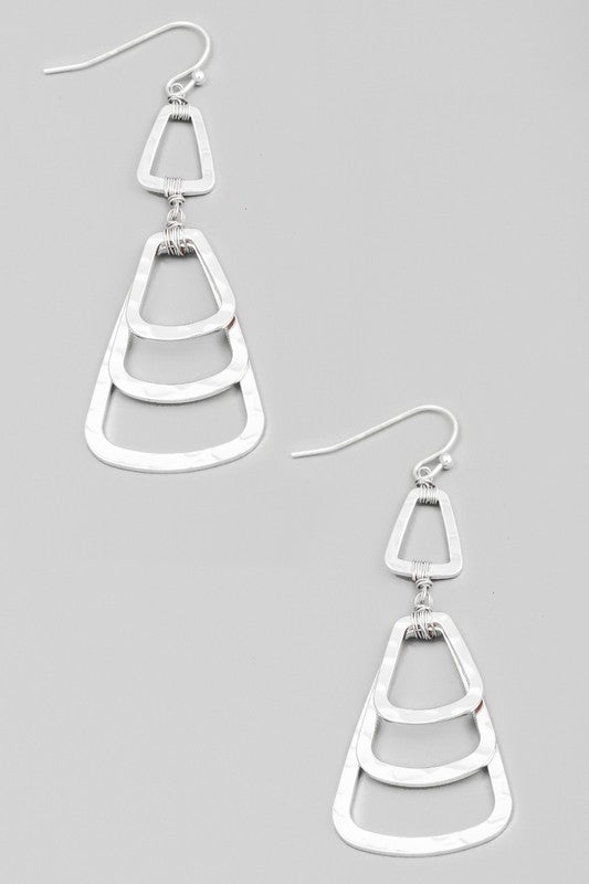 Hammered Shapes Dangle Earrings