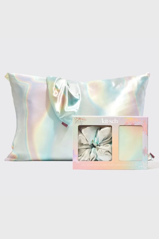 Holiday Satin Pillowcase and Pillow Scrunchie 2pc