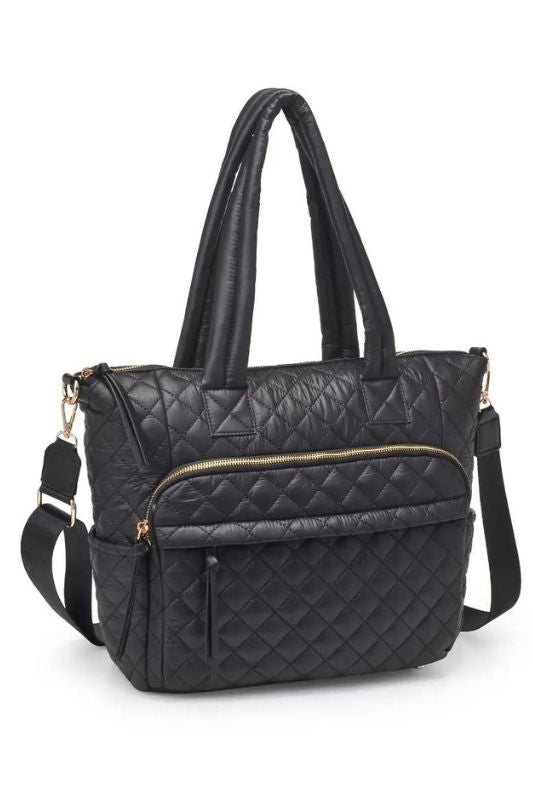 Jayna Quilted Nylon Tote