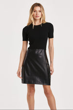 Kimora Rib Leather Dress