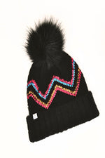 Beanie with Chevron Design