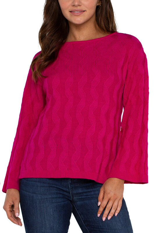 Long Sleeve Boat Neck Sweater