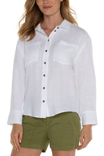 Long Sleeve Button Front Shirt